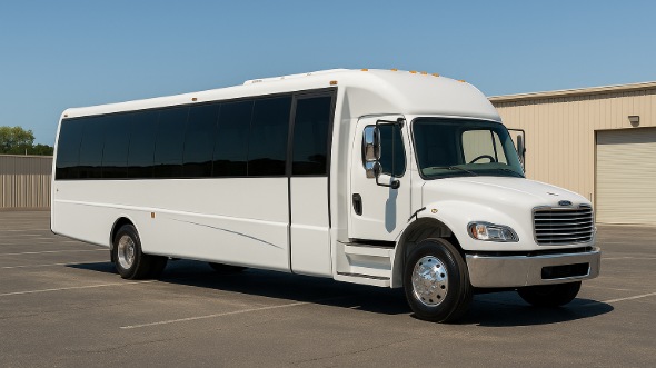 Exterior of Charter Bus Company Greeley's 28 Passenger Minibus in Greeley