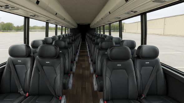 Interior of Charter Bus Company Greeley's 28 Passenger Minibus in Greeley