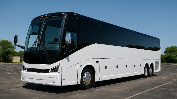 Exterior of Charter Bus Company Aurora's 40 Passenger Party Bus in Aurora