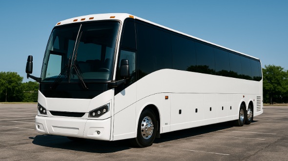 Exterior of Charter Bus Company Greeley's 46 Passenger Charter Bus in Greeley
