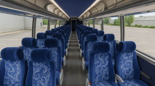 Interior of Charter Bus Company Greeley's 48 Passenger Charter Bus in Greeley