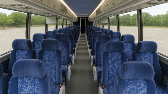 Interior of Charter Bus Company Greeley's ADA Charter Bus in Greeley