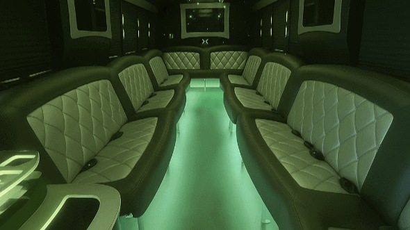 greeley 20 passenger party bus inside
