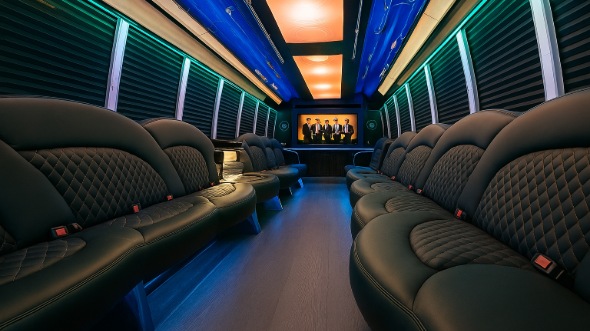 greeley 25 passenger party bus interior